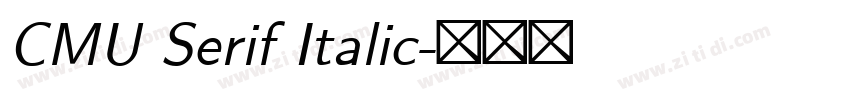 CMU Serif Italic字体转换